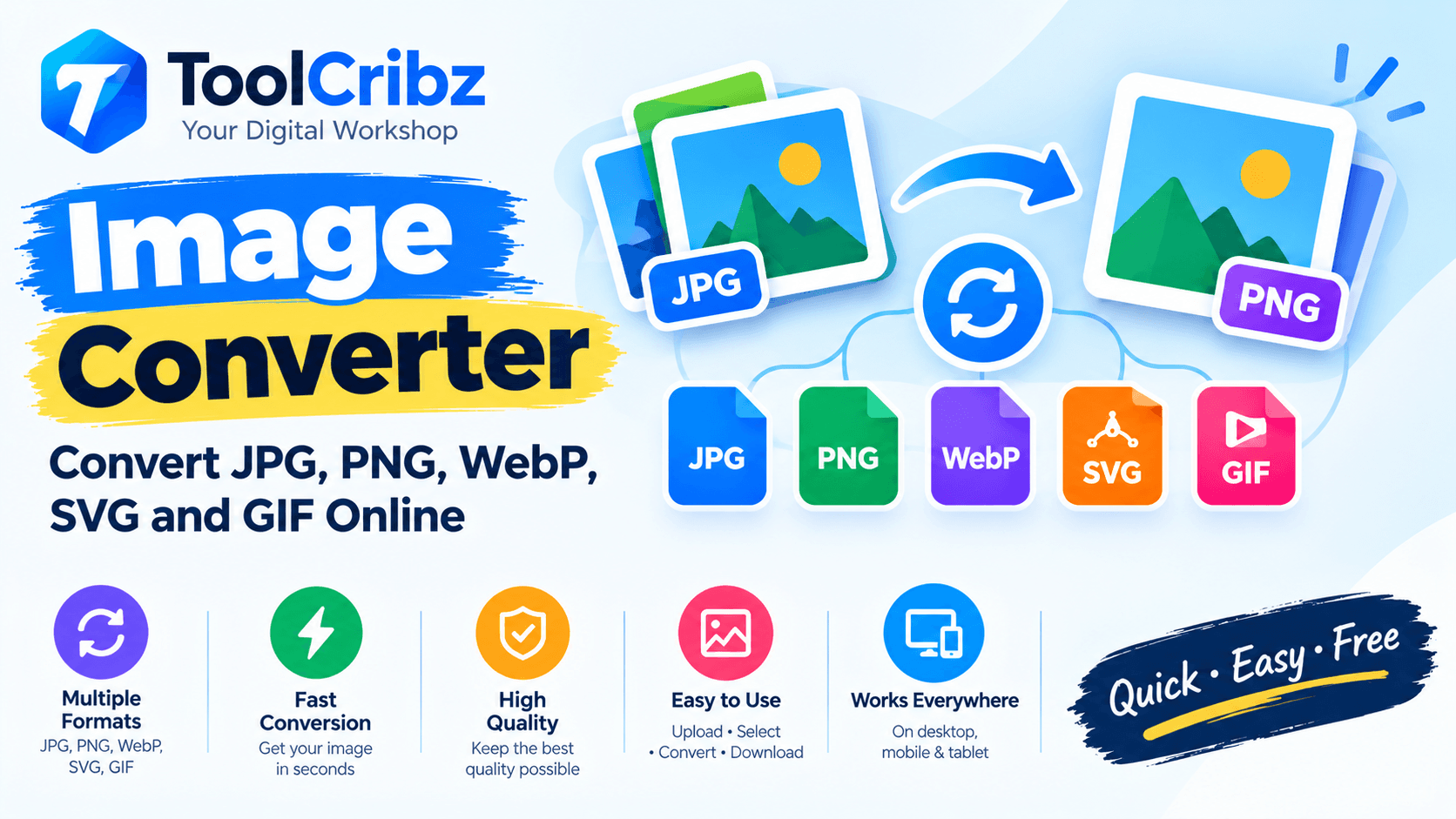Image Converter - Convert JPG, PNG, WebP, SVG and GIF Online thumbnail